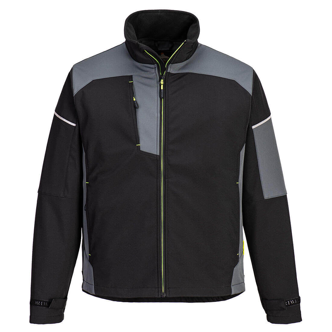 Zwart-grijze werksoftshell
